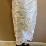 Lulus NWOT White Floral Jacquard Sleeveless Midi Dress Photo 4