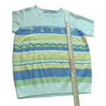 TanJay VTG Womens Medium Short Sleeve Elastic Waistband Daisy Flowers Grannycore Photo 7