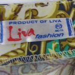 Vintage Liva Emerald Green & Gold Chain Print Regal Mini Shift Dress Small Photo 4