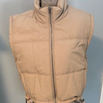 Thread & Supply Beige Full Zip Quilted Puffer Short Vest Tan Size L Photo 0