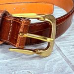 Brighton  Women Belt Genuine Embossed Calfskin on Saddled Leather Brown m14907 Photo 2