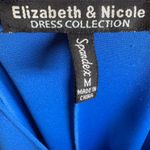 Elizabeth & Nicole royal blue belted pleated skirt flowy midi dress size medium Photo 4