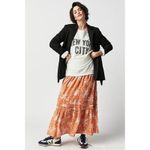 Free People Golden Hour Maxi Dress Bohemian Floral Dainty Tan Neutral Small Photo 2