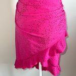 Y2K Vintage Mariposa Sexy Shimmer Halter Dress Pink Photo 2