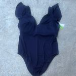 Lane Bryant NWT Flutter-Sleeve One-Piece Swimsuit 18 Blue Photo 1