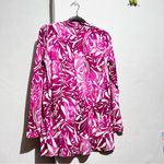 Coolibar Women's Fuchsia and White Patterned Blouse Pink Photo 5