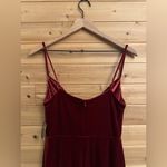 NWT Taylor Size 2/XS Strappy Red Orange Cowlneck Velvet Midi Dress Photo 9