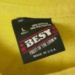 Vintage 90s NYOM Unlocked My Creativity Graphic Tee L Yellow Single Stitch 50/50 Size L Photo 3