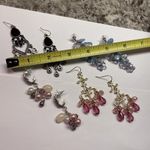Lot Of 4 Beaded Pierced Earrings Dangle Mix Bead Photo 8