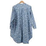 Draper James Lands End Nightshirt Blue Floral Chambray Long Sleeve Womens 1X Photo 5