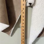 Clover + Scout  women's size large faux fur sleeveless suede brown and tan flaw Photo 3