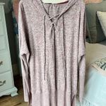 Chance or Fate Oversized Hoodie Comfy Heather Plum Pullover  Long Tunic Womens XS Photo 2