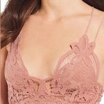 Free People NWT lace bralette rose peach nude Adella tank top bandeau bra Photo 1