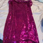 The Pants Store Hot Pink Sequin Semi Formal Dress 💖🪩💗 Photo 3