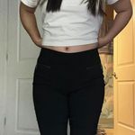 Black Stretchy Zipper Dress Pants Photo 1