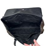 Longchamp Vintage Leather Shoulder Tote Bag Black Pockets Classic Heritage Photo 9