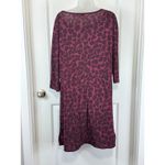 H by Halston  Women's Medium Burgundy Abstract Print Drawstring Waist Dress M Photo 5