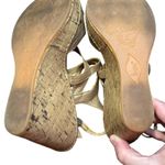 BOC Born Concept Shoes‎ Womens Size 9 40.5 Wedge Sandals Strappy Cork Platform Gold Photo 12