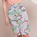 Anthropologie 43 of 52 Conversations Linen Blend Umbrella Buttoned Skirt Women 4 Photo 1