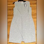 Kenneth Cole Grey Sleeveless Cinched Waist Asymmetrical Front Slit Dress Size 8 Photo 1