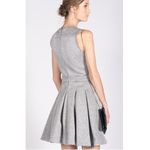 Comptoir des Cotonniers Dress XS Jersey Pleated Gray Neoprene Photo 5