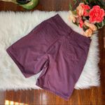 Purple High Waisted Shorts 90s Vintage Mom Style Eggplant Size 30 Photo 2