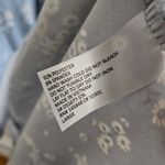 French Grey Floral Light Blue Sundress Mini Sleeveless Large Womens Lightweight Photo 4