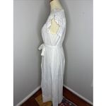 Womens Doen White Eyelet Sleeveless Maxi Nightgown Dress Medium‎ M Photo 1