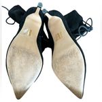 ASOS  BLACK GOTH POINTY TOE ANKLE BOOTIE GRANNY LACE UP SHOES Photo 6