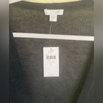 J Jill Cardigan Womens Size Large L Blue Striped Linen Blend Sweater NWT Photo 1