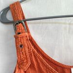 RVCA  Overall Orange Sleeveless Dress with Pockets Womens Medium EUC Linen Bland Photo 4