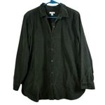 J.Jill Shirt Button Down Corduroy Long Sleeve Olive Size L/P Large EUC #1347-LA Photo 0