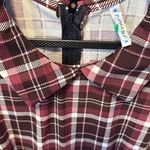 P!PHANY NWT Womens Plaid Peter Pan Collar Short Sleeve Zipper Dress medium Red Photo 6