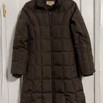Michael Kors brown long quilted parka jacket Photo 4