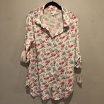 LuLaRoe  | Valentina Floral Button Up Blouse | Roll Tab Sleeves | NWT Medium Photo 4