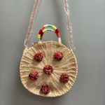 J.Crew  Circle Straw Tote Bag Crossbody in Pom Pom Photo 8