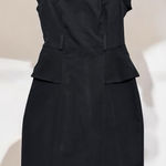 BCX Black Peplum Sheath Dress Cap Sleeve Photo 0