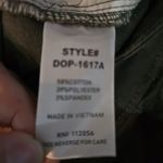 Zenana Outfitters DOP-1617A High Rise Flare Cropped Army Green Chino Pants Raw Hem Work Photo 4