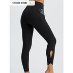 Fabletics Black Oasis PureLuxe High-Waisted Twist 7/8 Legging Plus Size 2X Photo 2