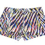 Trina Turk Multi Colored Zebra Stripe Shorts size 10 Photo 0