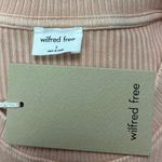 Aritzia NEW Wilfred Free Astoria Peach Orange Ribbed Round Neck Mini Dress Sz S Photo 6