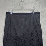 Talbots  Skirt Petites 14P Black Lace Pencil Office Business Party Goth Glam Work Photo 3