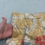 August Silk  100% Silk Leaf Pattern Pants Sz M Boho Peasant Contemprorary Retro Photo 3