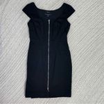 Nine West  Front Zip Sheath Dress Black Stretch Twill Cap Sleeve Size‎ 4 Photo 11