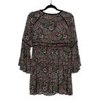 American Eagle Women's Floral Bohemian Keyhole Bell Sleeves Mini Dress Size S Photo 2