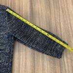 Boden Blue & White Marled Knit Snap Button Crew Neck Sweater Jacket Size Small Photo 8