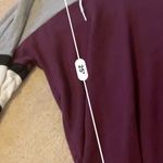 PINK - Victoria's Secret Maroon Lace Up Pullover Sweatshirt Photo 4