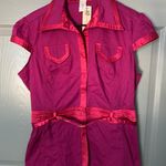 Moa Moa Button Down Fuchsia Blouse Photo 0