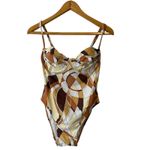 Faithfull the Brand Anthropologie NWT Faithfull Gabriela One-Piece Swimsuit Sassari Print Size 8 Photo 3