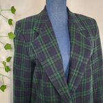 Norton Mcnaughton Vintage  Green Plaid Wool Blend Blazer Jacket Photo 1